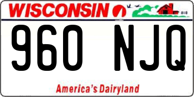 WI license plate 960NJQ