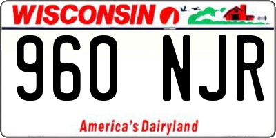 WI license plate 960NJR