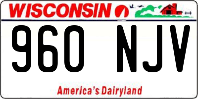 WI license plate 960NJV