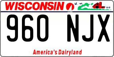 WI license plate 960NJX