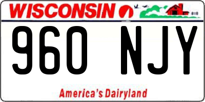 WI license plate 960NJY
