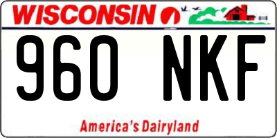 WI license plate 960NKF