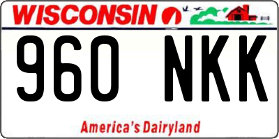 WI license plate 960NKK