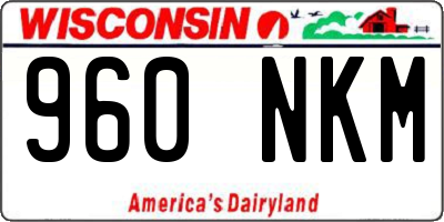 WI license plate 960NKM