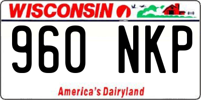 WI license plate 960NKP