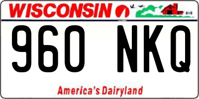 WI license plate 960NKQ