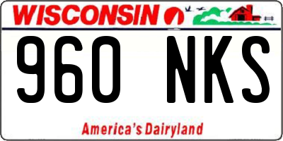 WI license plate 960NKS