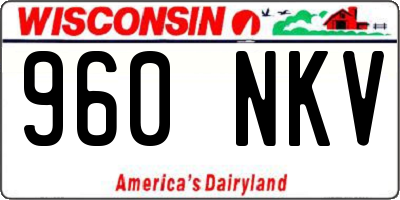 WI license plate 960NKV