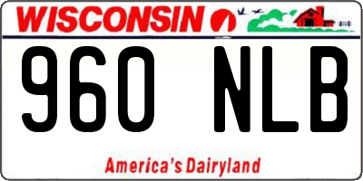 WI license plate 960NLB