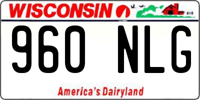 WI license plate 960NLG