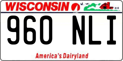 WI license plate 960NLI
