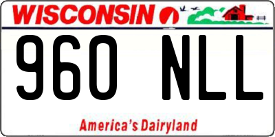 WI license plate 960NLL