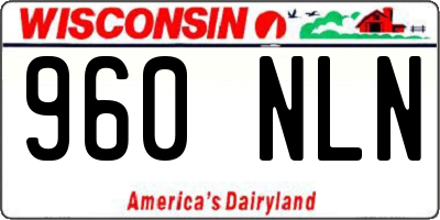 WI license plate 960NLN