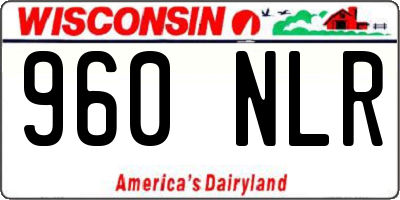 WI license plate 960NLR