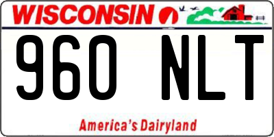 WI license plate 960NLT