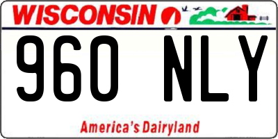 WI license plate 960NLY