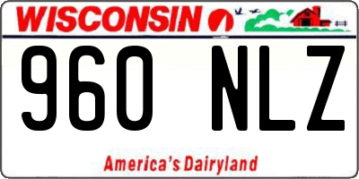 WI license plate 960NLZ