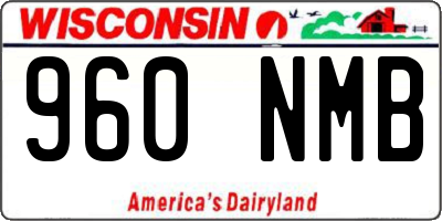 WI license plate 960NMB