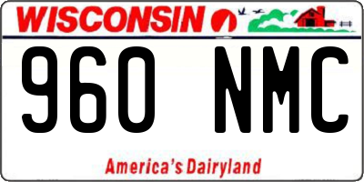 WI license plate 960NMC