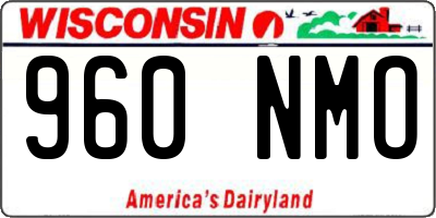 WI license plate 960NMO