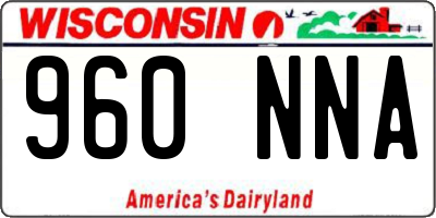 WI license plate 960NNA