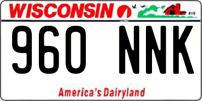 WI license plate 960NNK