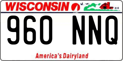 WI license plate 960NNQ