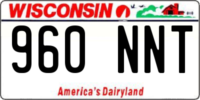 WI license plate 960NNT