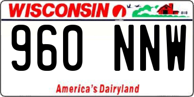 WI license plate 960NNW