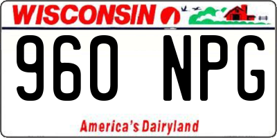 WI license plate 960NPG