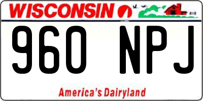 WI license plate 960NPJ