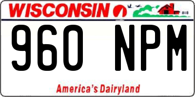 WI license plate 960NPM