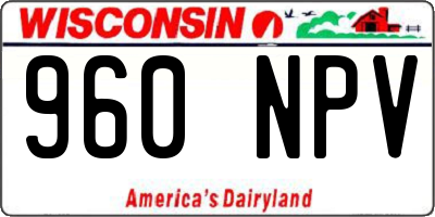 WI license plate 960NPV