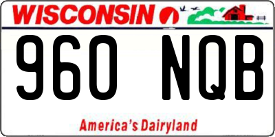 WI license plate 960NQB