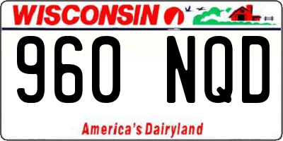 WI license plate 960NQD