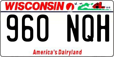 WI license plate 960NQH
