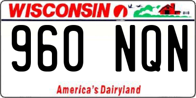 WI license plate 960NQN