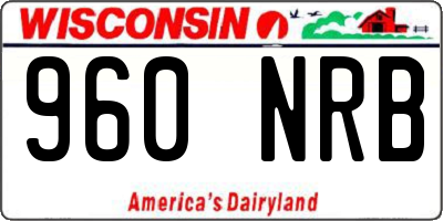 WI license plate 960NRB