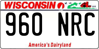 WI license plate 960NRC