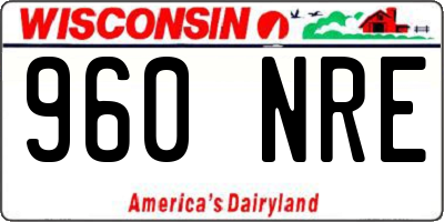 WI license plate 960NRE