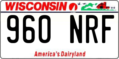 WI license plate 960NRF