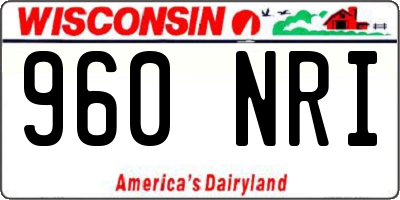 WI license plate 960NRI