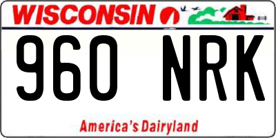 WI license plate 960NRK