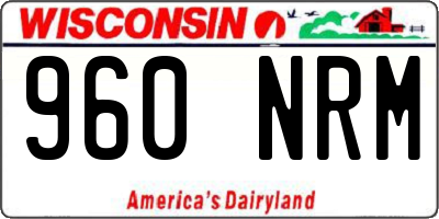 WI license plate 960NRM