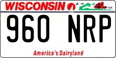 WI license plate 960NRP