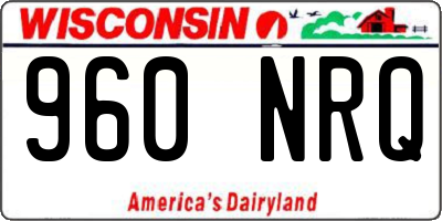 WI license plate 960NRQ