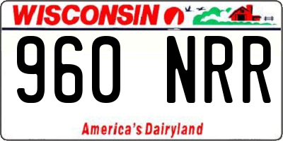 WI license plate 960NRR
