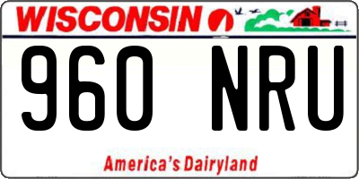 WI license plate 960NRU