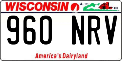 WI license plate 960NRV