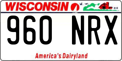 WI license plate 960NRX